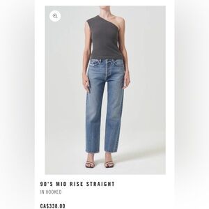 Agolde 90’s mid rise straight 23